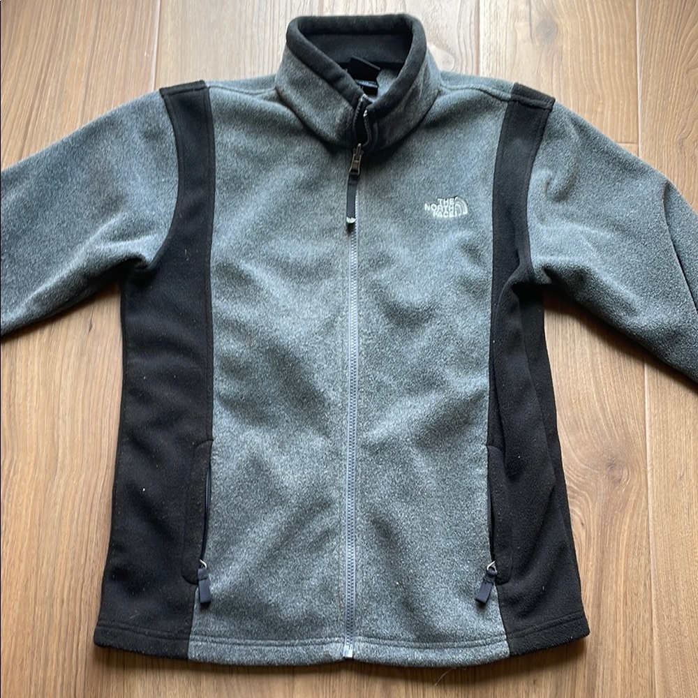 The North Face Gray and Black Fleece Jacket
